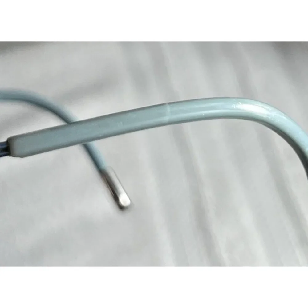 Silhouette 5521 FB 5040 Rimless Round Blue Gunmetal Eyeglasses Frames 52-17-140